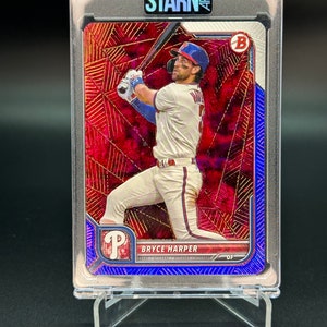 Bryce Harper Custom Embossed and Painted Card Art - Watercolor and Alcohol Ink 1/1 Baseball Card Art