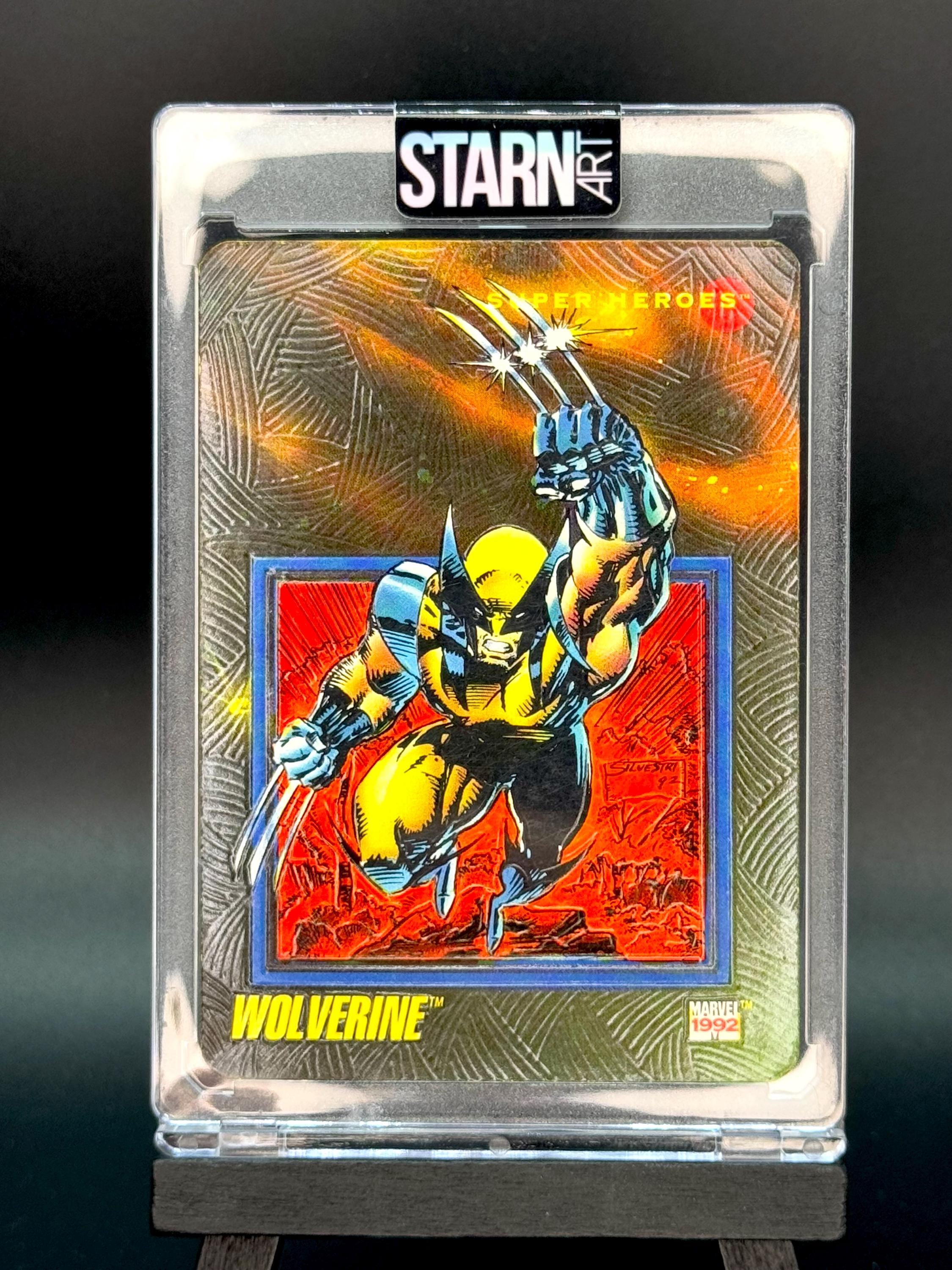 Wolverine Custom Embossed and Painted Marvel one of one (1/1) Card Art