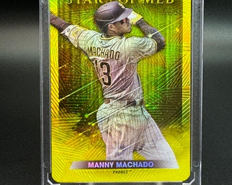 Manny Machado Custom Embossed and Painted Card Art - Watercolor, and Alcohol Ink, Baseball Card 1/1