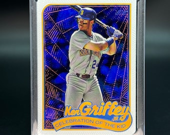 Ken Griffey Jr. Custom Embossed and Painted 1/1 Baseball Card Art