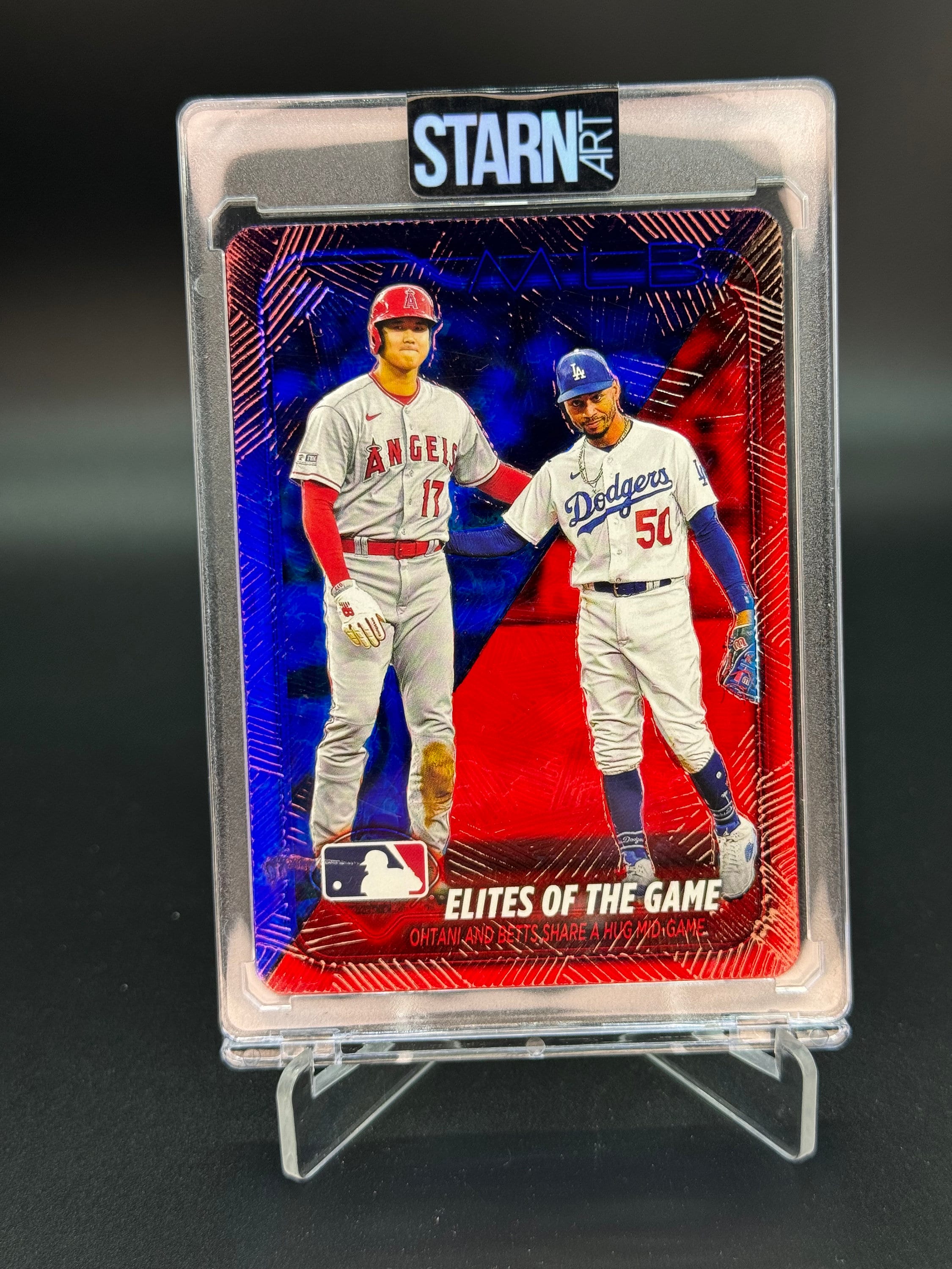 Shohei Ohtani and Mookie Betts Custom Embossed and Painted Baseball