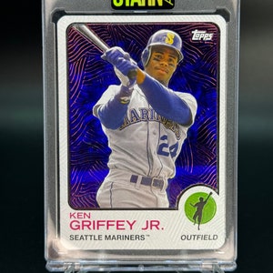 Ken Griffey Jr. Custom Embossed and Painted 1/1 Baseball Card Art