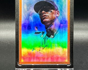 Baseball Art Limited Edition Aaron Judge, Portrait of an Athlete Custom Painted Card - print run of only five (1/5)