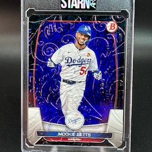 Mookie Betts Custom 3D Embossed and Painted Baseball 1/1 Card Art