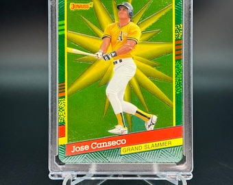 Jose Canseco Custom Embossed Alcohol Ink and Watercolor Painted, Baseball 1/1 Card Art