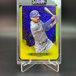 Mookie Betts Custom Embossed and Painted Baseball 1/1 Card Art