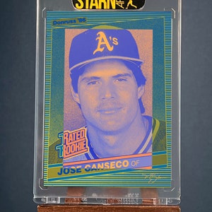 Baseball Art Limited Edition Jose Canseco, Portrait of an Athlete Custom Painted Card - print run of only five (1/5)