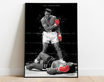 Muhammad Ali A2 25" x 19" framed canvas signed Ltd Ed Souvenir "Great Gift 