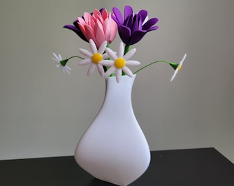 Arreglo floral / Impreso en 3D / Decoración del hogar / Florero / Flores / Margarita