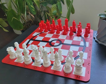 Pokemon chess set | Non-Puzzle | Pokemon themed 3D-Printed chess board and pieces | Pokeball