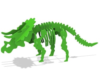 Triceratops / Rompecabezas de dinosaurio impreso en 3D / Esqueleto de Triceratops / Colección de rompecabezas de dinosaurio