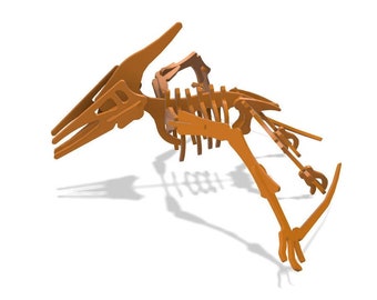 Pterodáctilo / Rompecabezas de dinosaurio impreso en 3D / Esqueleto de pterodáctilo / Colección de rompecabezas de dinosaurio