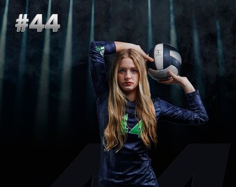 Plantilla de banner de póster deportivo - Photoshop PSD para individuos - Descarga instantánea - Voleibol de gimnasio