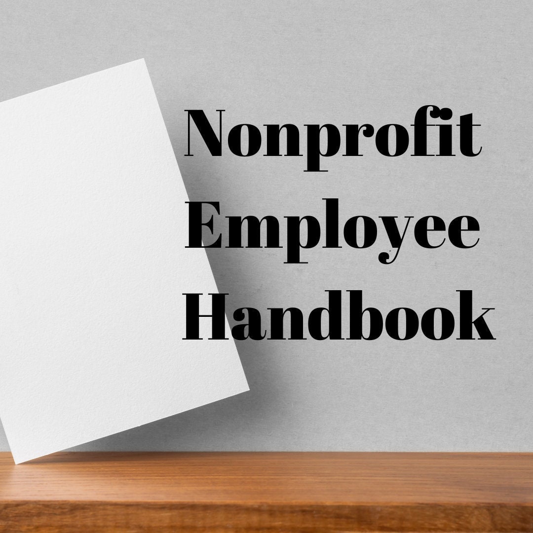 The Nonprofit Employee Handbook Template Etsy The Nonprofit Employee Handbook Template Etsy