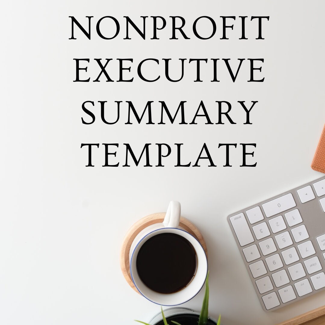 The Nonprofit Executive Summary Template Etsy