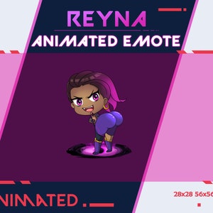 Reyna Valorant Animated Emote, Reyna Twerking Twitch Emote, Youtube Discord Emote, Emote For Streamer, Reyna Valorant Animated Emote