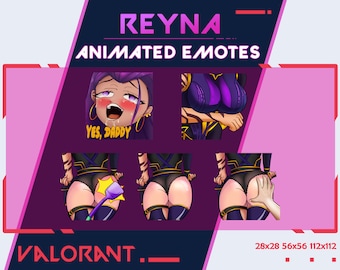 Reyna Valorant Animated Emotes, Sexy Twitch Emotes (Digital Download)