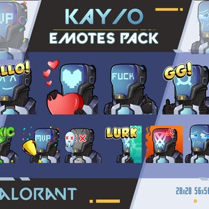 Kay/o Valorant Emotes, Twitch Emote Pack, Streamer Emotes, Youtube Discord Emote Pack, Emotes For Streamer, Kay/o Emotes For Gamer