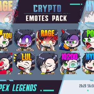 Crypto Apex Legends Emotes: Twitch/Discord Streamer Pack (Digital Download)