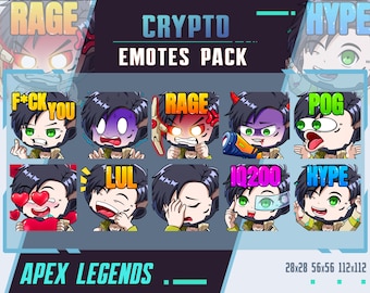 Emote Crypto Apex Legends: pacchetto streamer Twitch/Discord (download digitale)