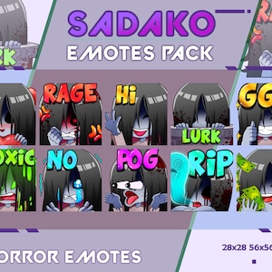 Sakado Dbd Emotes Pack, Dead by Daylight Twitch Emotes, Streamer Emotes, Youtube Discord Emote Pack, Horror Sakado Dbd Emotes