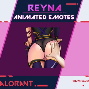 Reyna Valorant Squeeze Butt Animated Emote, Reyna Squeeze Twitch Emote Emote, Youtube Discord Animated Emote, Reyna Emote For Streamer