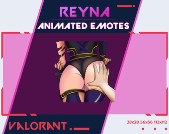 Reyna Valorant Squeeze Butt Animated Emote, Reyna Squeeze Twitch Emote Emote, Youtube Discord Animated Emote, Reyna Emote For Streamer