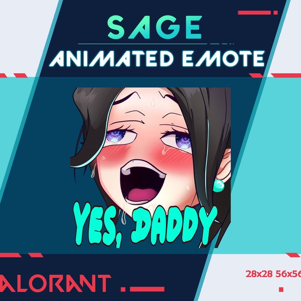 Yes Daddy Sage Valorant Animated Emote, Sage Twitch Animated Emote, Streamer Emotes, Youtube Discord Animated Emote For Streamer