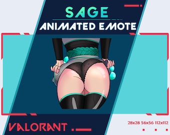 Sage Twerking Valorant Animated Emote, Sage Twerking Sexy Twitch Animated Emote, Streamer Emotes, Youtube Discord Animated Emote