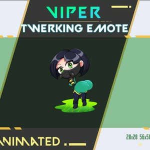Viper Valorant Animated Emote, Viper Twerking Emote, Youtube Discord Animated Emote , Viper Dancing Animated Emote, Viper Valorant Emote
