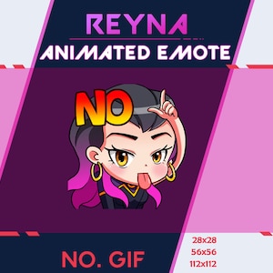 Reyna Valorant Animated Emote, Twitch Emote Pack, Streamer Emotes, Youtube Discord Emote Pack, Emote For Streamer, Reyna Animated NO Emote