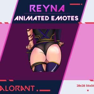 Reyna Valorant Twerking Butt Animated Emote, Rayna Twerking Twitch Emote Emote, Youtube Discord Animated Emote, Reyna Emote For Streamer