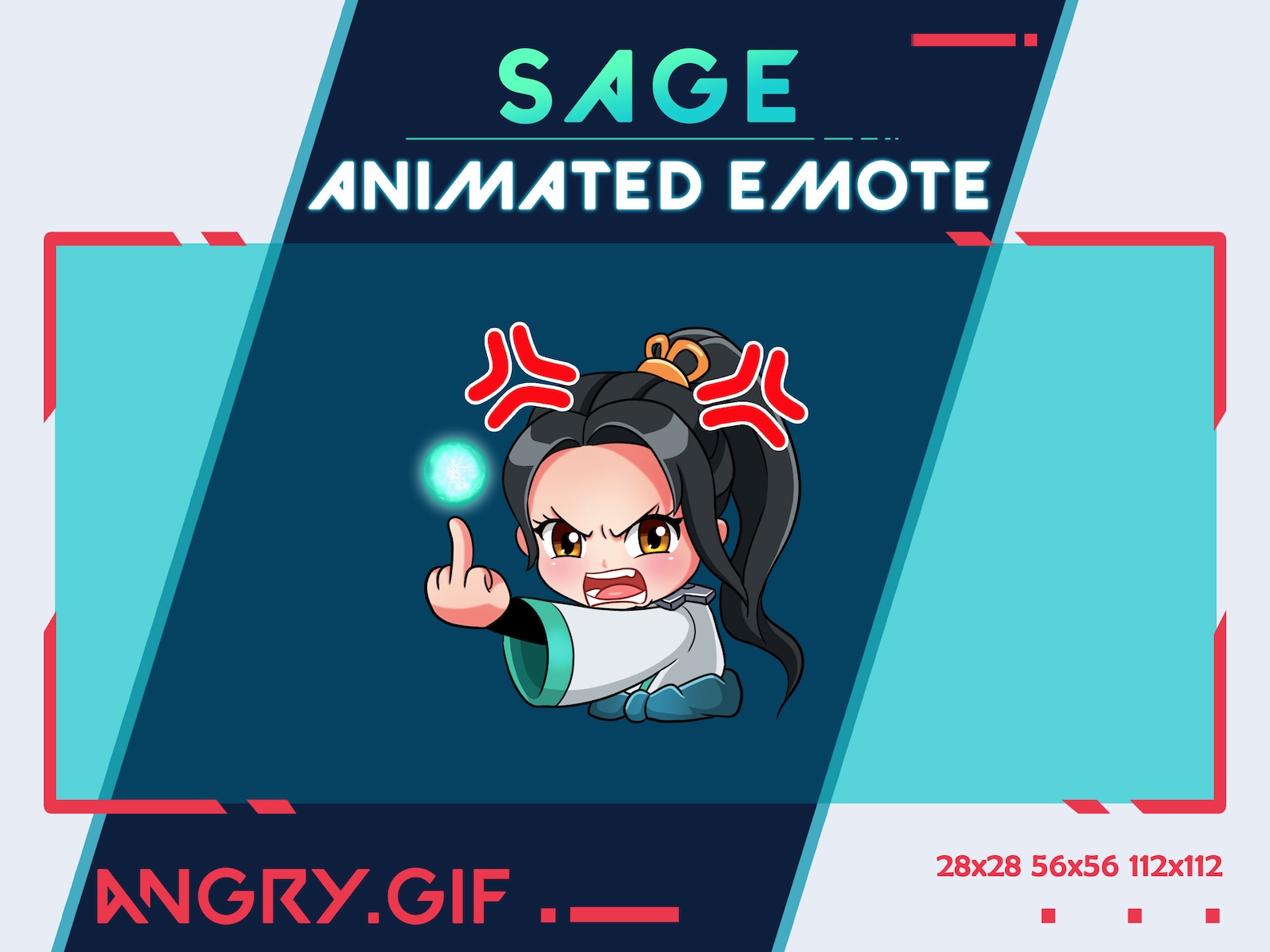 Salbei Valorant Animierte Emotes, Twitch Emote Pack, Streamer Emotes ...