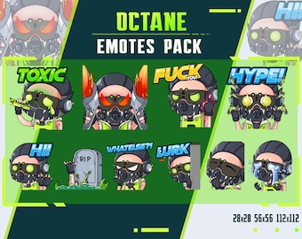 Emote Octane Apex Legends: Pacchetto Streamer Twitch/Discord (download digitale)