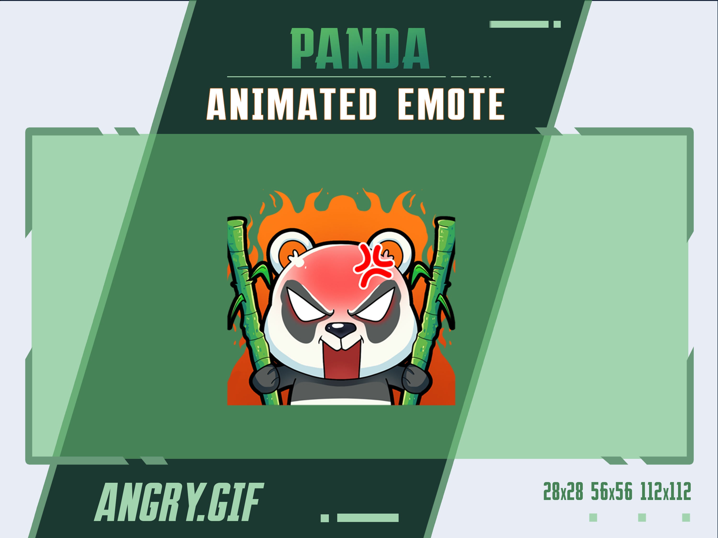 Panda Animated Emotes, Twitch Emote Pack, Streamer Emotes, Youtube