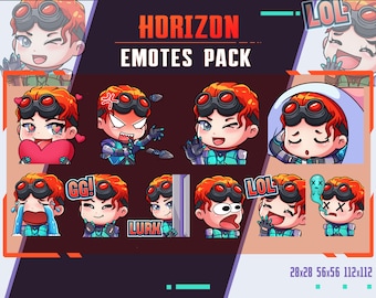 Horizon Apex Legends Emotes, Twitch Emote Pack, Streamer Emotes, Youtube Discord Emote Pack, Emotes For Streamer, Horizon Emotes For Gamer