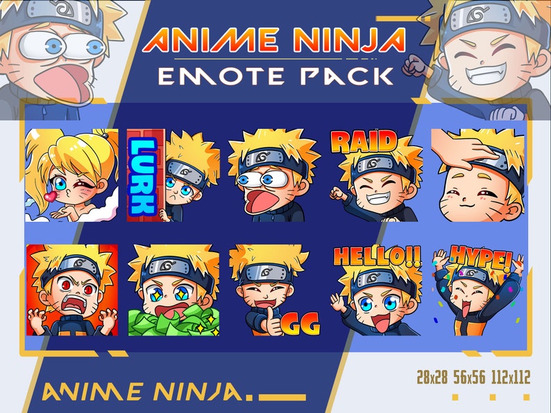 Ninja Shinobi Emotes, Twitch Emote Pack, Streamer Emotes, Youtube ...