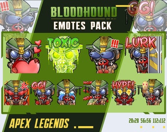 Bloodhound Apex Legends Emotes: Twitch/Discord Streamer Pack (Digital Download)