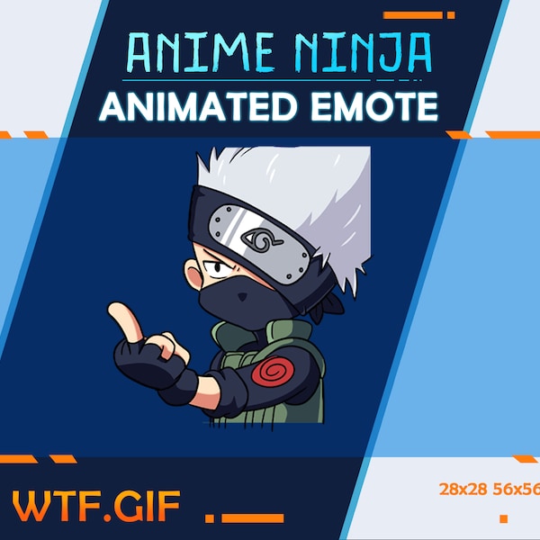 Ninja Shinobi Animated Emotes, Twitch Emote Pack, Streamer Emotes, Youtube Discord Emote Pack, Thinking Animated Emotes For Streamer