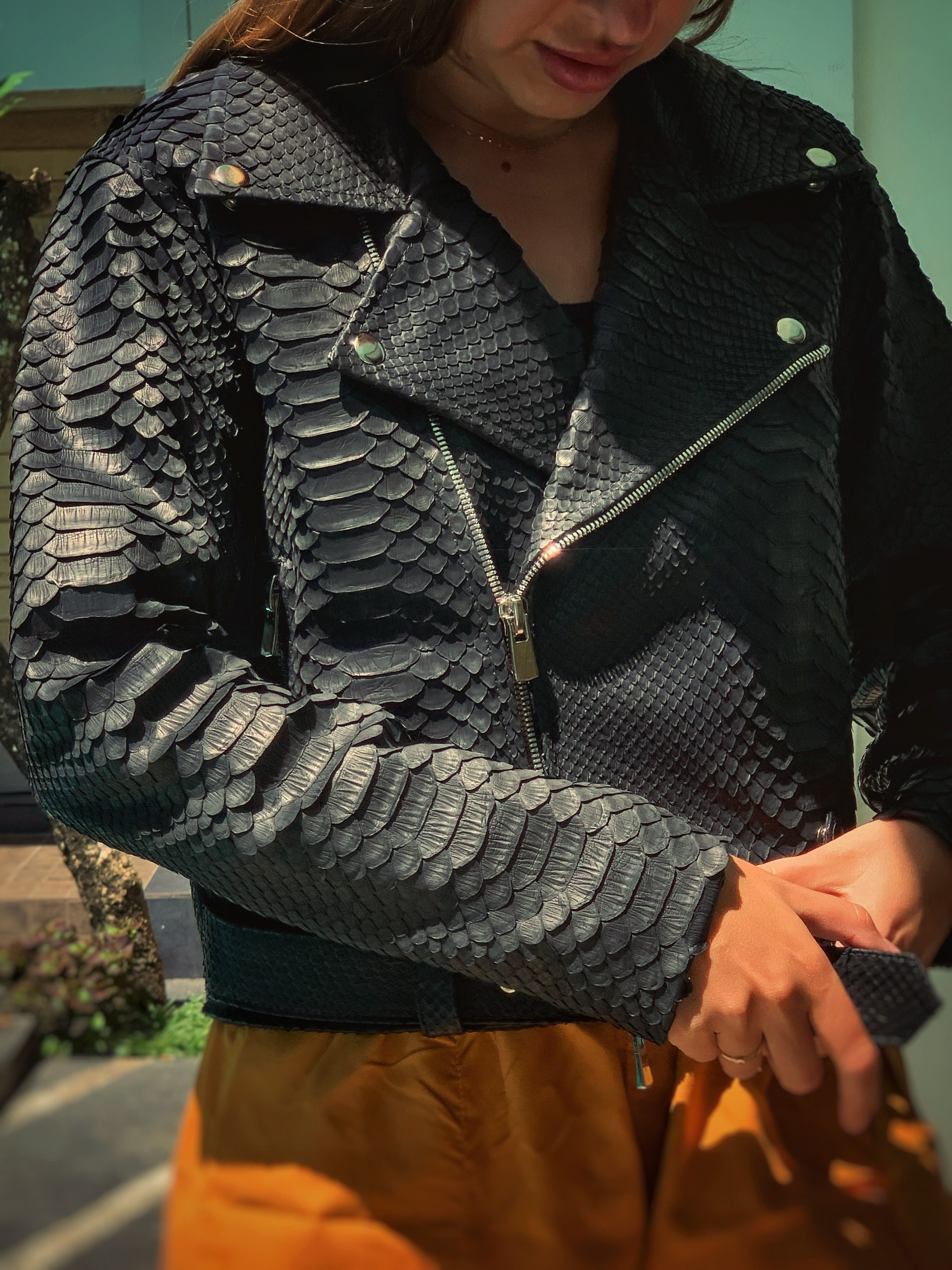 The ultimate luxury is a bespoke python skin jacket