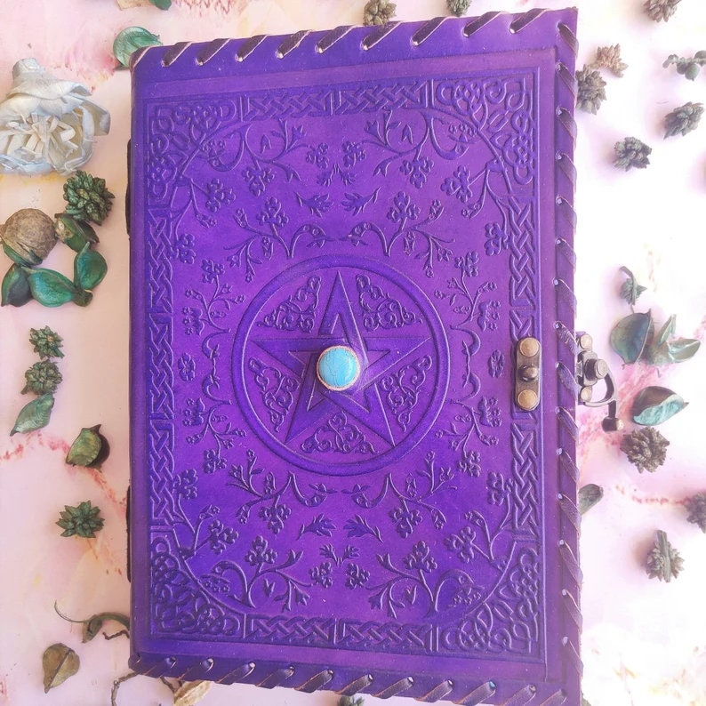 New Personalized Leather Journal Notebook Gift, Large Celtic Leather