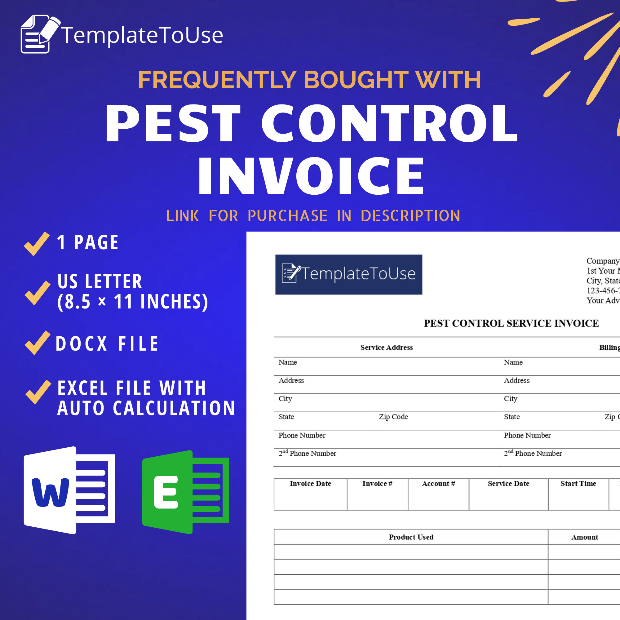Pest Control Service Agreement for Your Pest Control Business, Editable ...