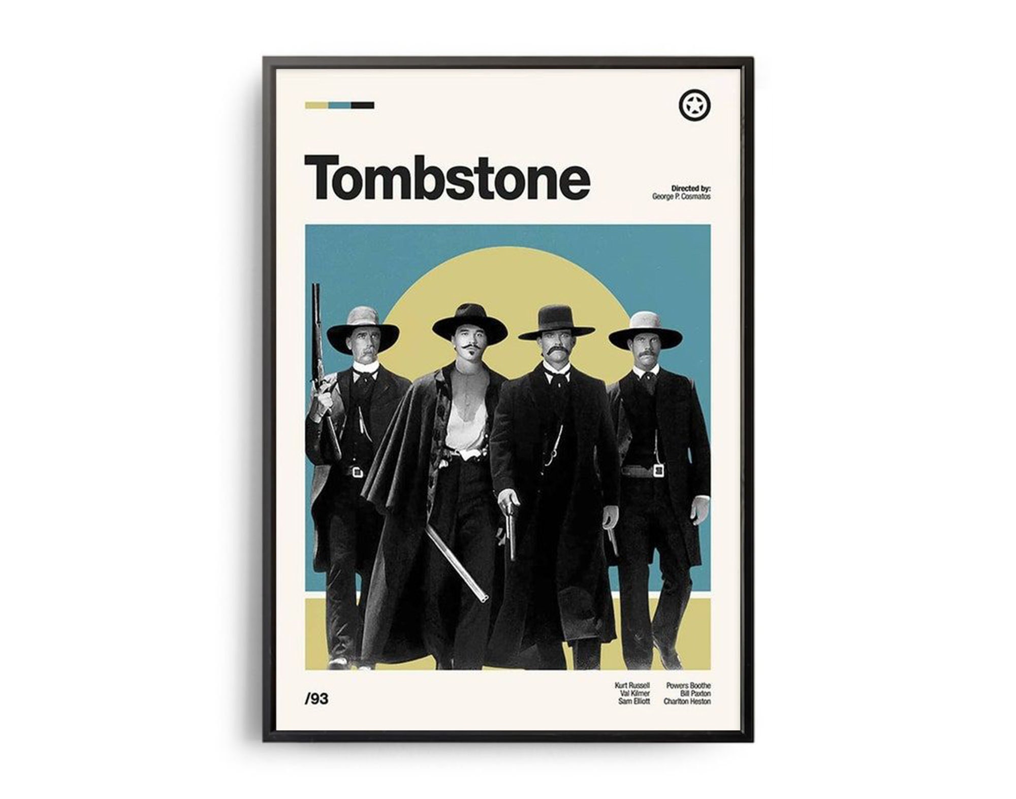 Discover TOMBSTONE Retro Movie Print Modern Vintage Poster