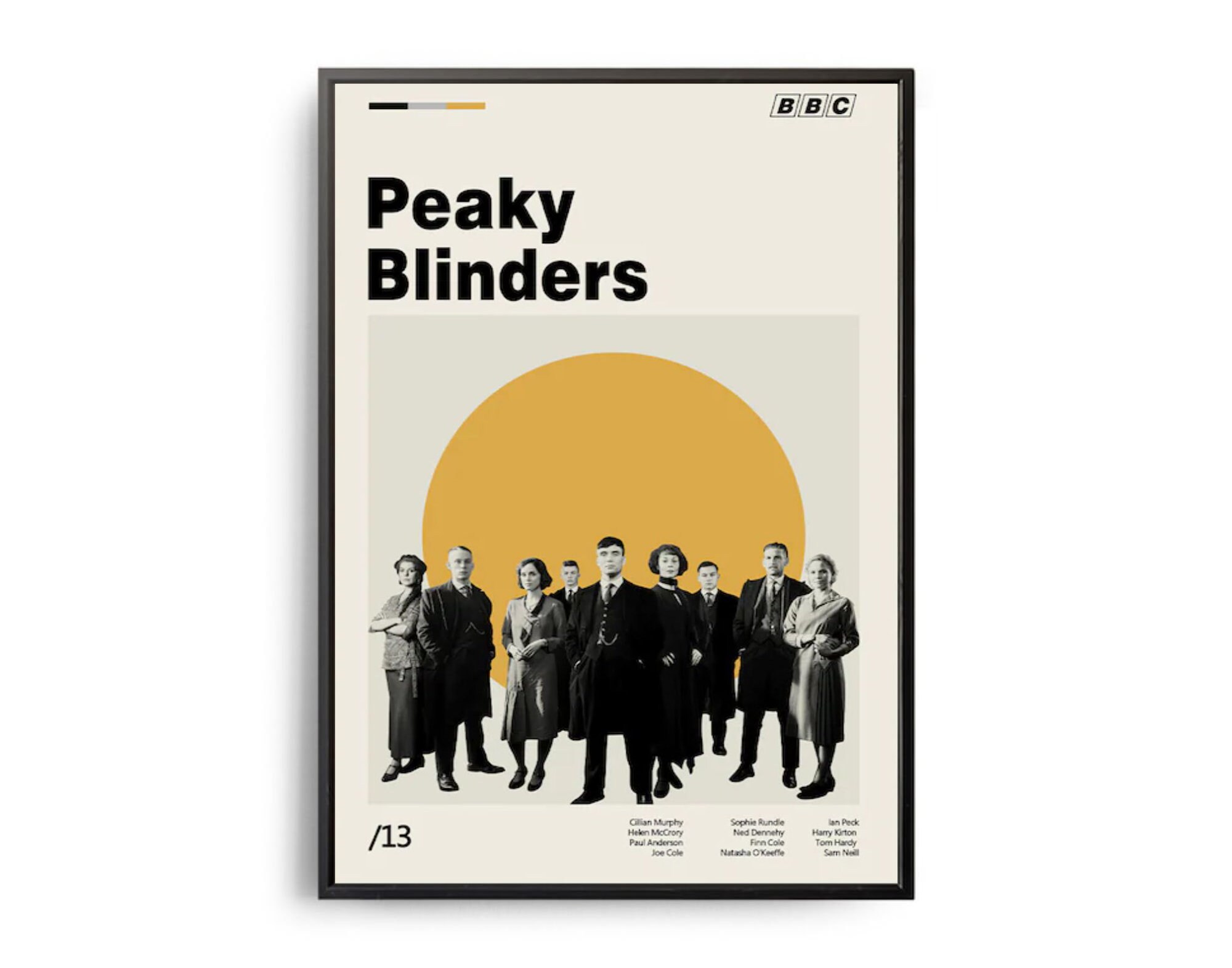 WRRA Poster Peaky Blinders Team 1 - Art mural de films et de musique