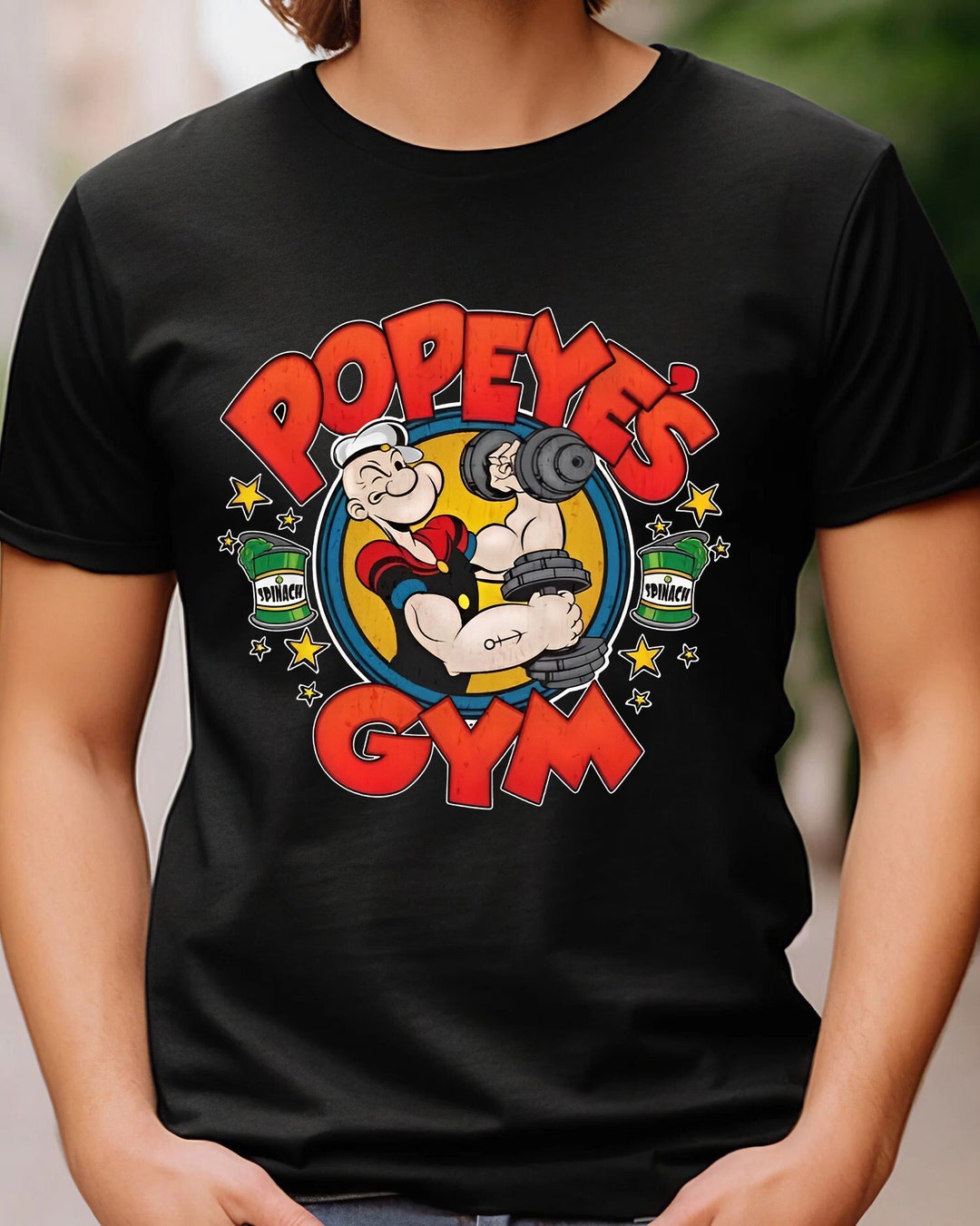 Popeye's Gym Png Funny Popeye Sailor 80s Cartoon Fan Etsy