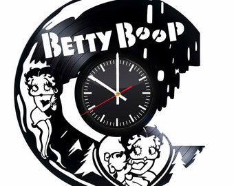 Brand New Betty Boop Silver White Plastic Frame 10" Round Home Wall Clock 