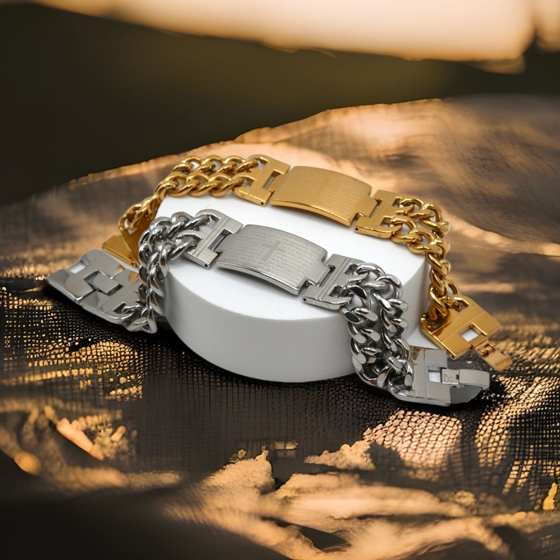 Pain Relief Bracelet, EMF/5G Protection, Gold or Silver Stainless Steel