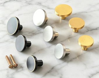 Solid Brass Drawer Knobs: Dreseer Pulls, Modern Cabinet Hardware
