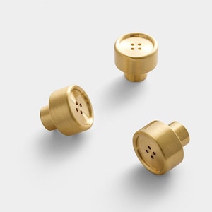 Satin Brass Furniture Handles Door Gold Knobs for Cabinet Kitchen Cupboard Drawer Pulls Modern