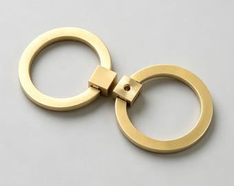 Tirador de anilla de latón cepillado para armarios: Tiradores modernos para cajones y cómodas.